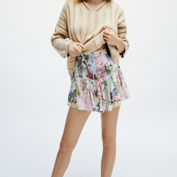 Zara Multicolored Printed Shorts Size M - Picture 1 of 5